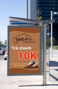 thiết kế hộp đèn yên coffee đà nẵng