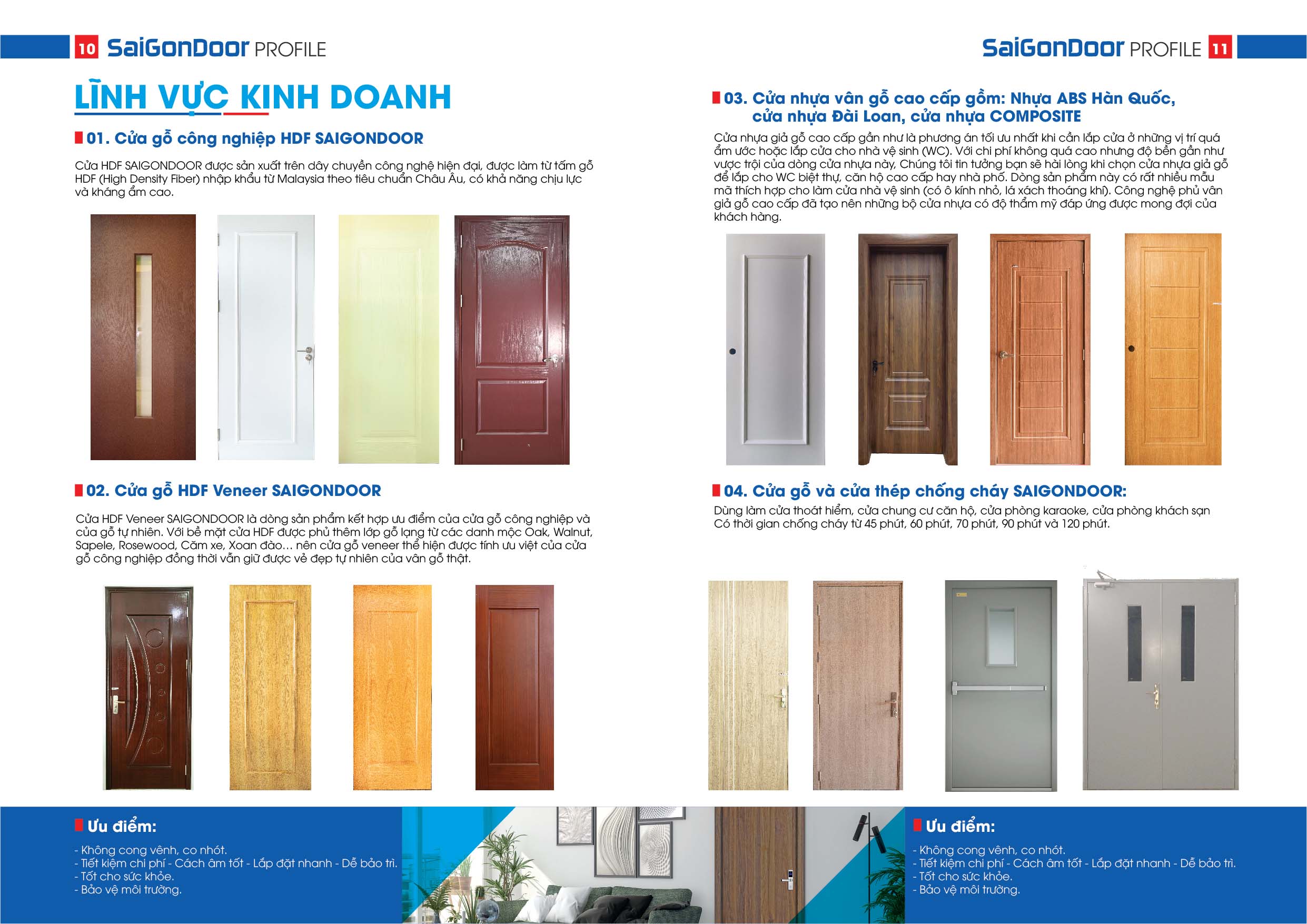 thiết kế hồ sơ năng lực công ty cửa gỗ saigon door